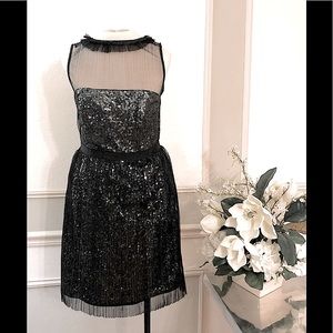 *LIKE NEW* Couture Cocktail Dress- Classy Ruffled Collar - sz 6-Worn Once!